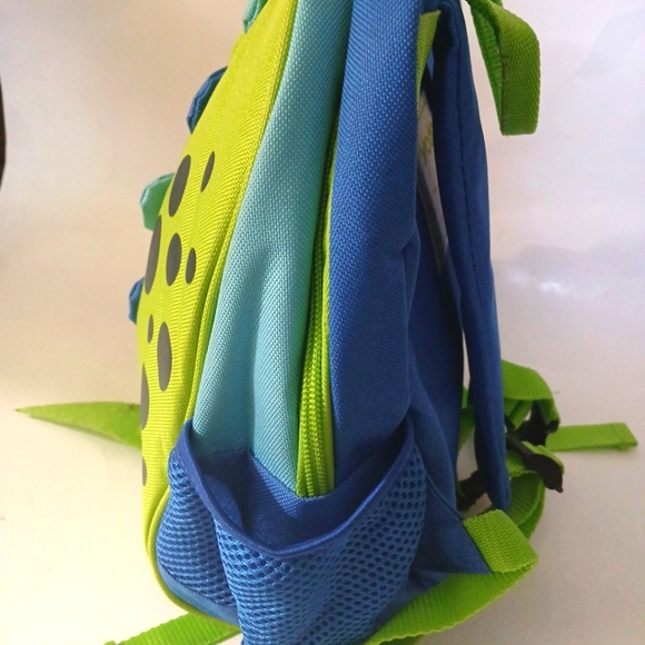 Yodo Insulated Lunch Bag Backpack Green Blue Has A Dinosaur Turtle Theme - Picture 3 of 5